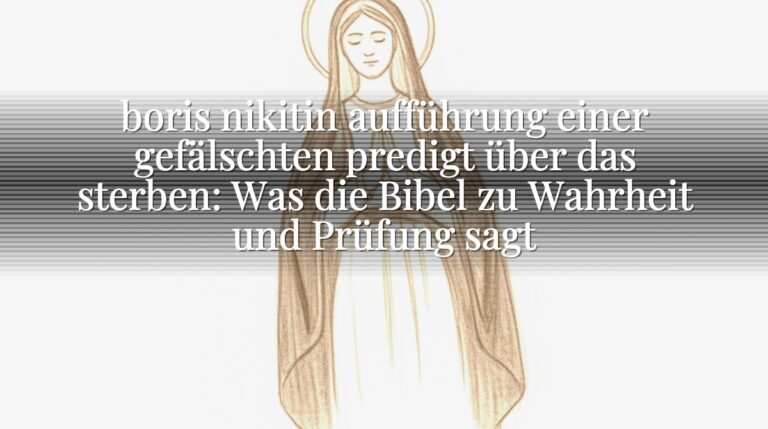 boris nikitin aufführung einer gefälschten predigt über das sterben: Was die Bibel zu Wahrheit und Prüfung sagt boris nikitin aufführung einer gefälschten predigt über das sterben: Was die Bibel zu Wahrheit und Prüfung sagt