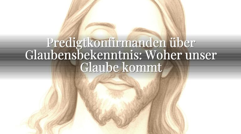Predigtkonfirmanden über Glaubensbekenntnis: Woher unser Glaube kommt