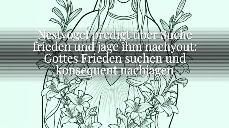 Nestvogel predigt über Suche frieden und jage ihm nachyout: Gottes Frieden suchen und konsequent nachjagen