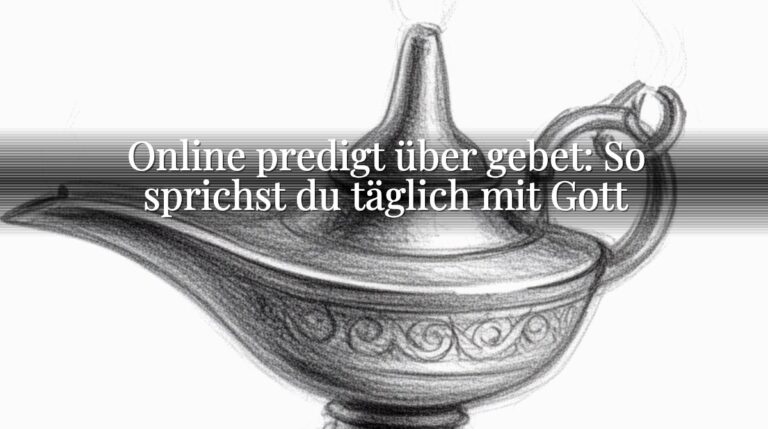 Online predigt über gebet: So sprichst du täglich mit Gott