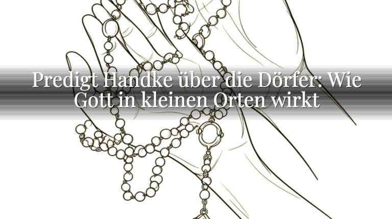 Predigt Handke über die Dörfer: Wie Gott in kleinen Orten wirkt