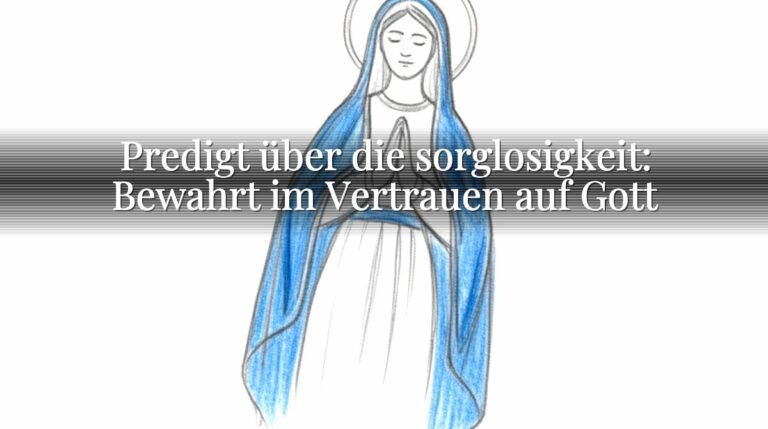 Predigt über die sorglosigkeit: Bewahrt im Vertrauen auf Gott