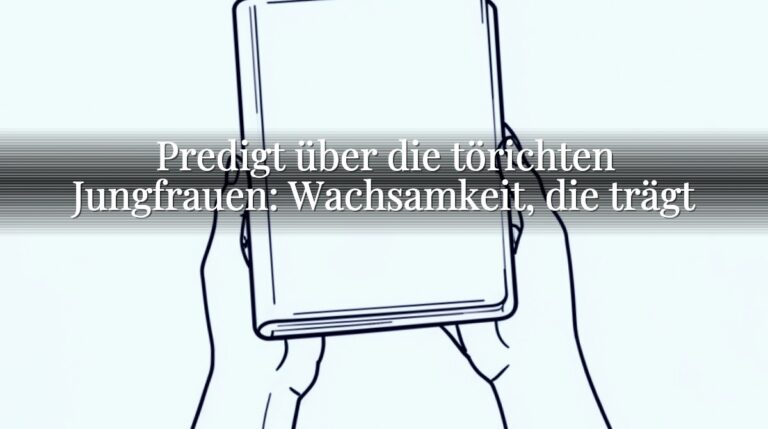 Predigt über die törichten Jungfrauen: Wachsamkeit, die trägt