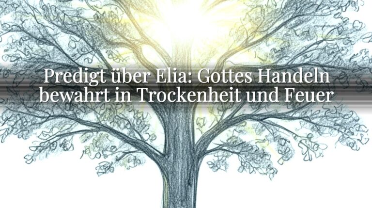 Predigt über Elia: Gottes Handeln bewahrt in Trockenheit und Feuer