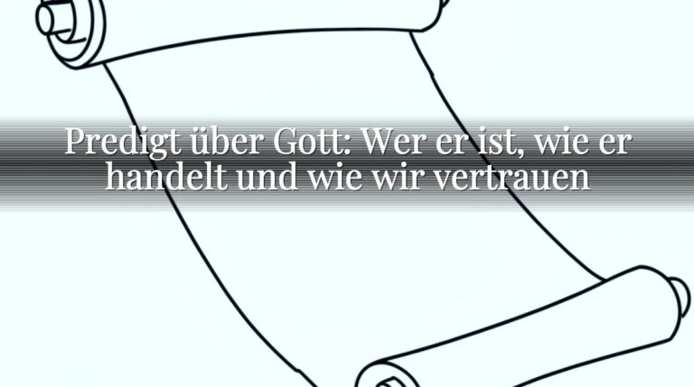 Predigt über Gott: Wer er ist, wie er handelt und wie wir vertrauen