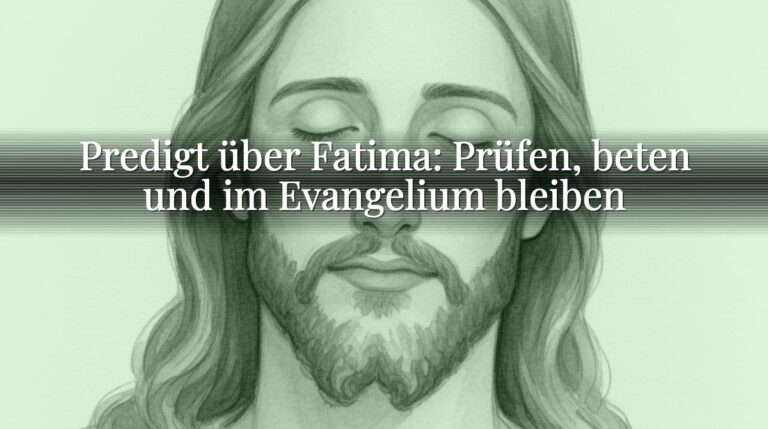 Predigt über Fatima: Prüfen, beten und im Evangelium bleiben