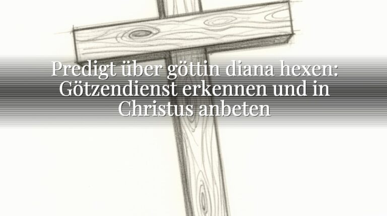 Predigt über göttin diana hexen: Götzendienst erkennen und in Christus anbeten