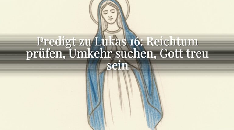 Predigt zu Lukas 16: Reichtum prüfen, Umkehr suchen, Gott treu sein