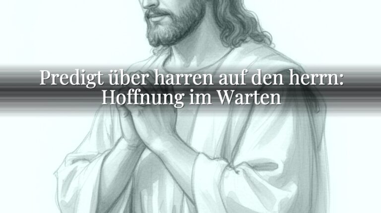 Predigt über harren auf den herrn: Hoffnung im Warten Predigt über harren auf den herrn: Hoffnung im Warten