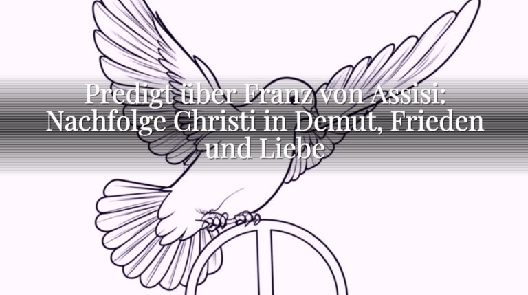 Predigt über Franz von Assisi: Nachfolge Christi in Demut, Frieden und Liebe Predigt über Franz von Assisi: Nachfolge Christi in Demut, Frieden und Liebe