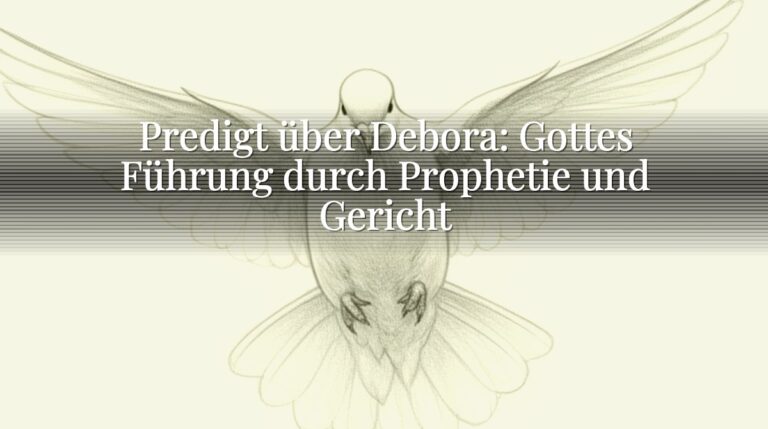 Predigt über Debora: Gottes Führung durch Prophetie und Gericht