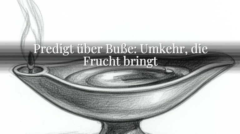 Predigt über Buße: Umkehr, die Frucht bringt
