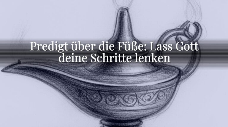 Predigt über die Füße: Lass Gott deine Schritte lenken