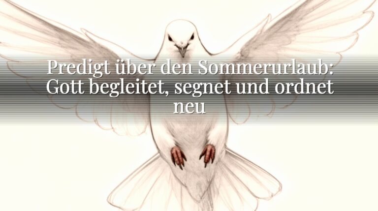 Predigt über den Sommerurlaub: Gott begleitet, segnet und ordnet neu