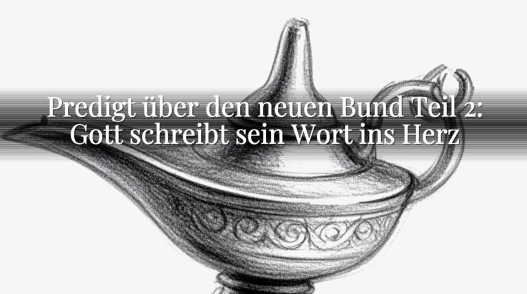 Predigt über den neuen Bund Teil 2: Gott schreibt sein Wort ins Herz