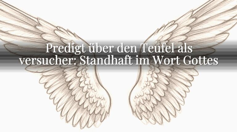 Predigt über den Teufel als versucher: Standhaft im Wort Gottes