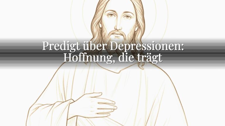 Predigt über Depressionen: Hoffnung, die trägt