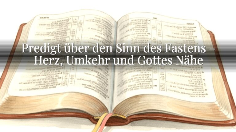 Predigt über den Sinn des Fastens – Herz, Umkehr und Gottes Nähe