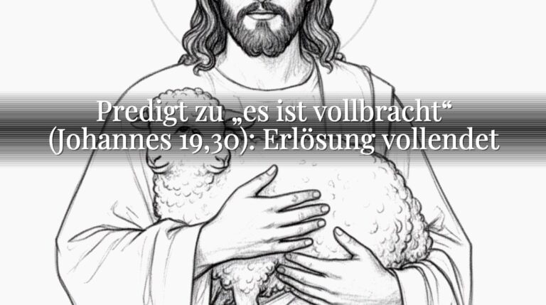 Predigt zu „es ist vollbracht“ (Johannes 19,30): Erlösung vollendet