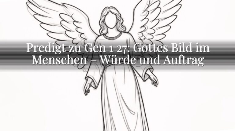 Predigt zu Gen 1 27: Gottes Bild im Menschen – Würde und Auftrag