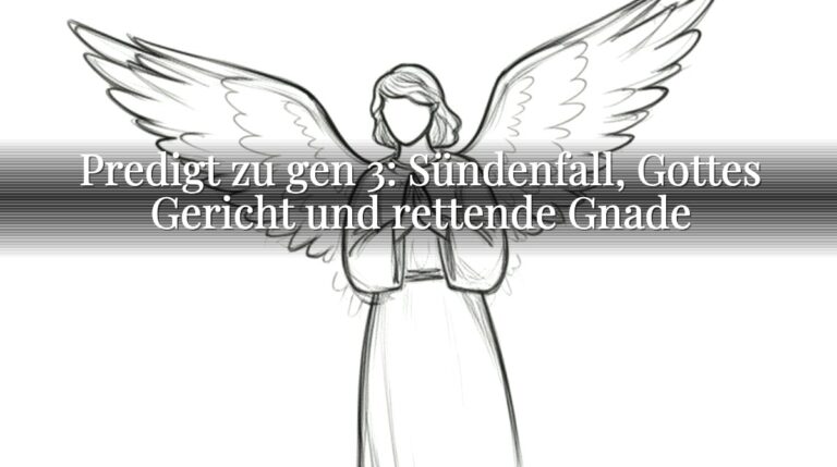 Predigt zu gen 3: Sündenfall, Gottes Gericht und rettende Gnade