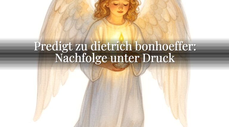 Predigt zu dietrich bonhoeffer: Nachfolge unter Druck