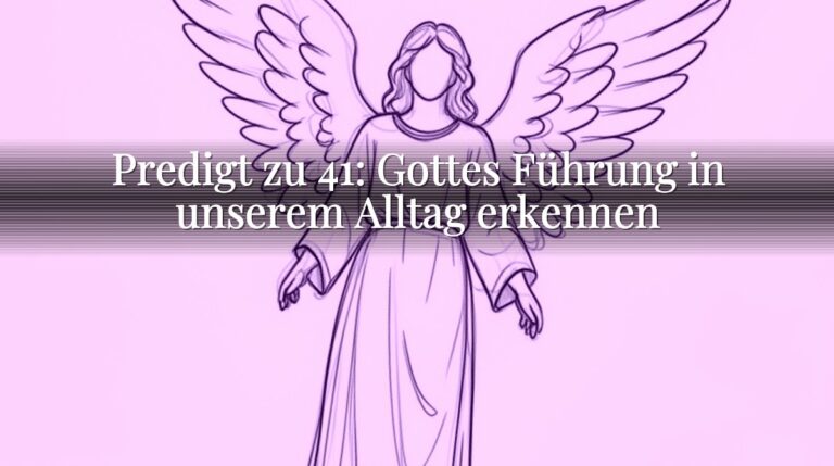 Predigt zu 41: Gottes Führung in unserem Alltag erkennen Predigt zu 41: Gottes Führung in unserem Alltag erkennen