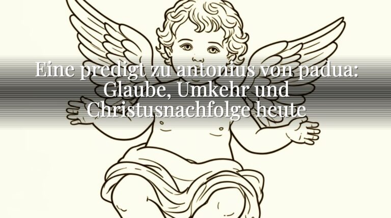 Eine predigt zu antonius von padua: Glaube, Umkehr und Christusnachfolge heute