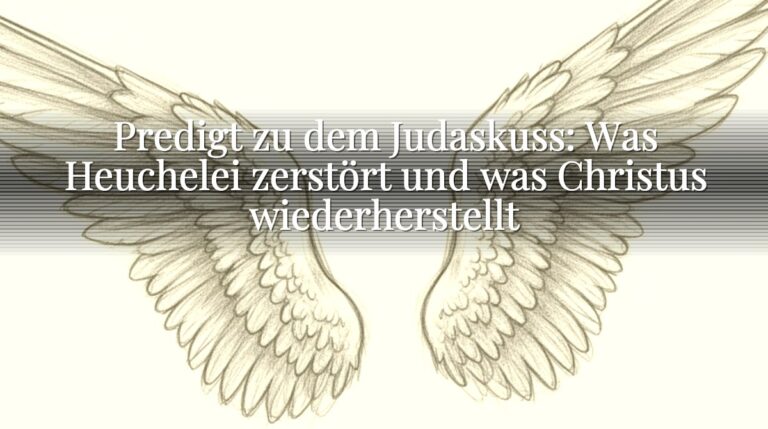 Predigt zu dem Judaskuss: Was Heuchelei zerstört und was Christus wiederherstellt