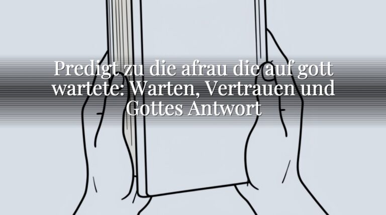 Predigt zu die afrau die auf gott wartete: Warten, Vertrauen und Gottes Antwort