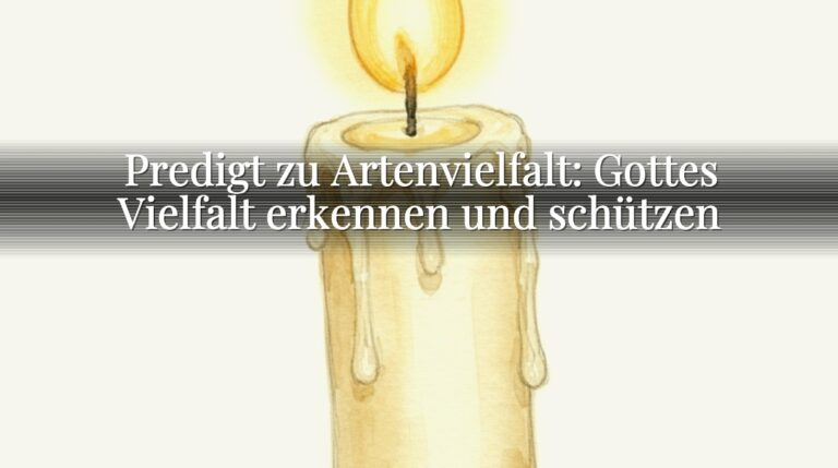 Predigt zu Artenvielfalt: Gottes Vielfalt erkennen und schützen