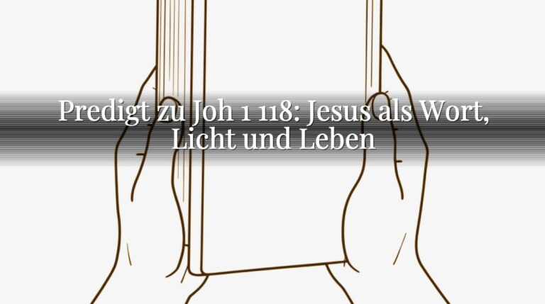 Predigt zu Joh 1 118: Jesus als Wort, Licht und Leben