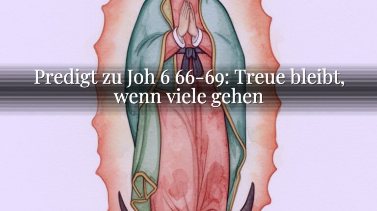 Predigt zu Joh 6 66-69: Treue bleibt, wenn viele gehen