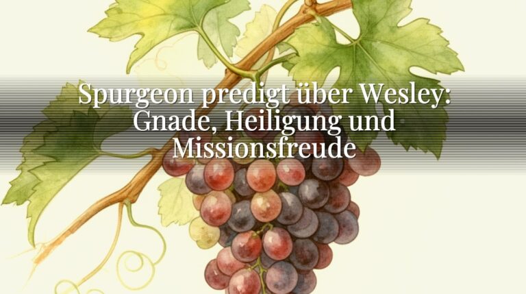 Spurgeon predigt über Wesley: Gnade, Heiligung und Missionsfreude