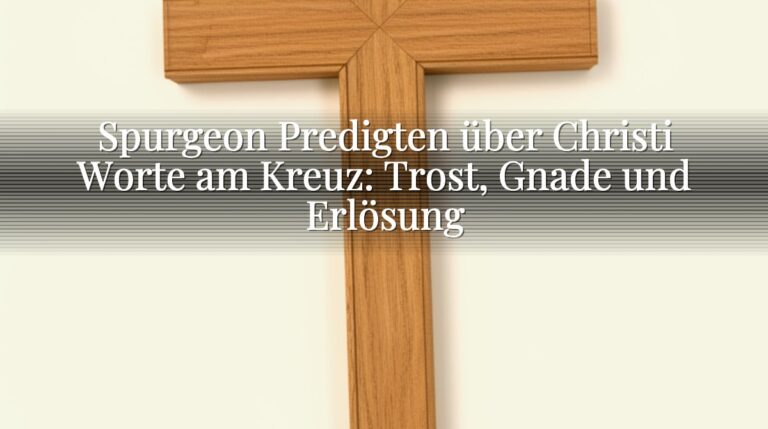 Spurgeon Predigten über Christi Worte am Kreuz: Trost, Gnade und Erlösung