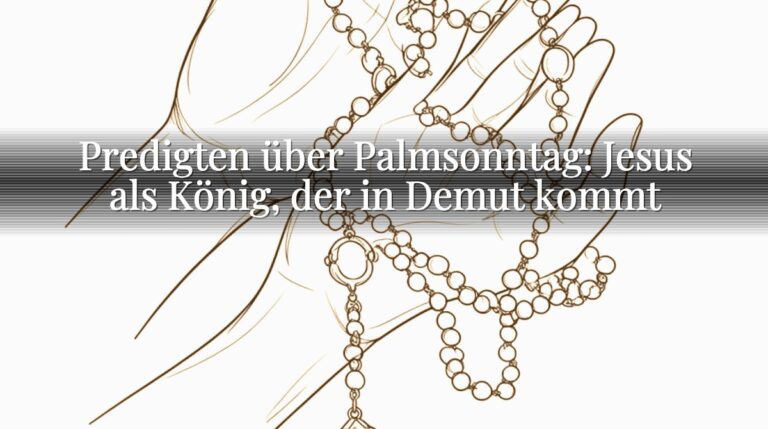 Predigten über Palmsonntag: Jesus als König, der in Demut kommt