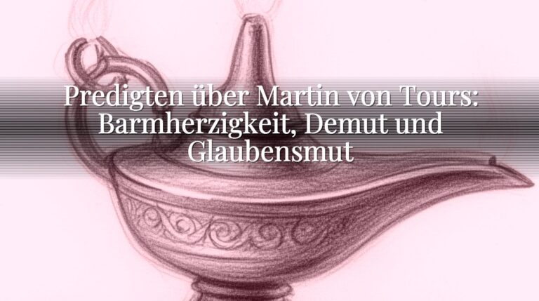 Predigten über Martin von Tours: Barmherzigkeit, Demut und Glaubensmut Predigten über Martin von Tours: Barmherzigkeit, Demut und Glaubensmut