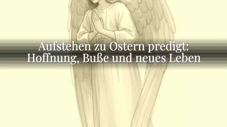 Aufstehen zu Ostern predigt: Hoffnung, Buße und neues Leben