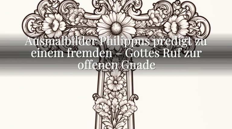 Ausmalbilder Philippus predigt zu einem fremden – Gottes Ruf zur offenen Gnade
