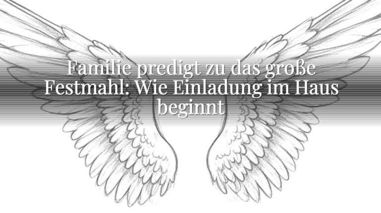 Familie predigt zu das große Festmahl: Wie Einladung im Haus beginnt