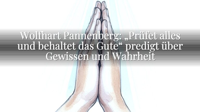 Wolfhart Pannenberg: „Prüfet alles und behaltet das Gute“ predigt über Gewissen und Wahrheit