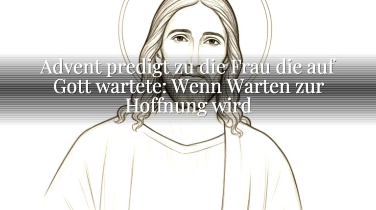 Advent predigt zu die Frau die auf Gott wartete: Wenn Warten zur Hoffnung wird