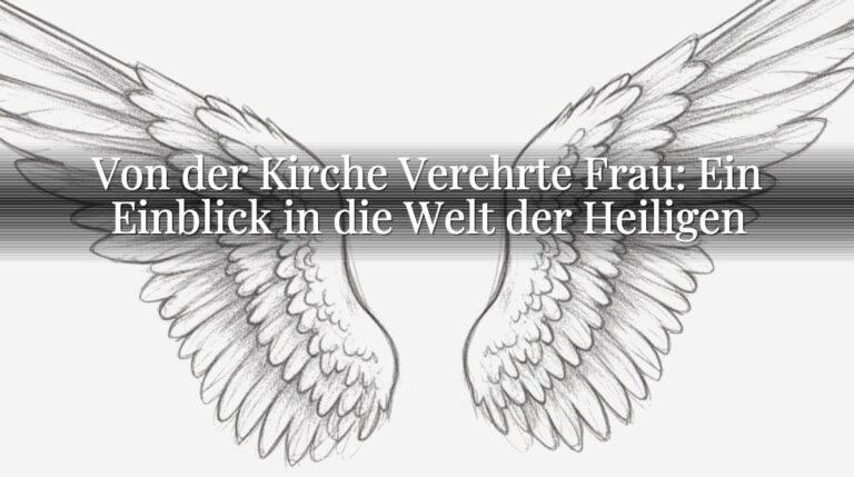 Von der Kirche Verehrte Frau: Ein Einblick in die Welt der Heiligen