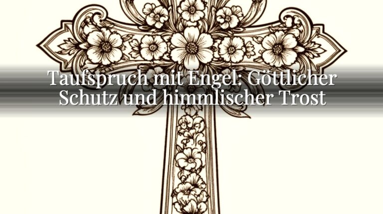 Taufspruch mit Engel: Göttlicher Schutz und himmlischer Trost
