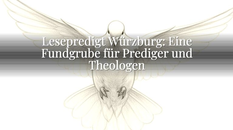 Lesepredigt Würzburg: Eine Fundgrube für Prediger und Theologen