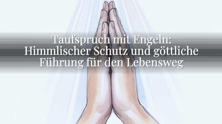 Taufspruch mit Engeln: Himmlischer Schutz und göttliche Führung für den Lebensweg