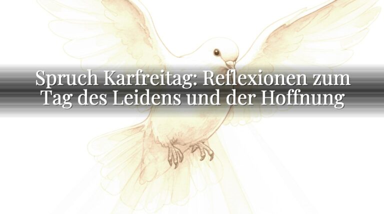 Spruch Karfreitag: Reflexionen zum Tag des Leidens und der Hoffnung