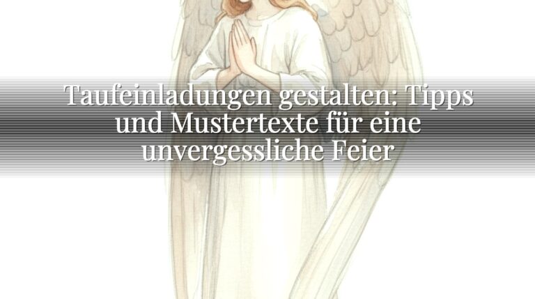 Taufeinladungen gestalten: Tipps und Mustertexte für eine unvergessliche Feier Taufeinladungen gestalten: Tipps und Mustertexte für eine unvergessliche Feier
