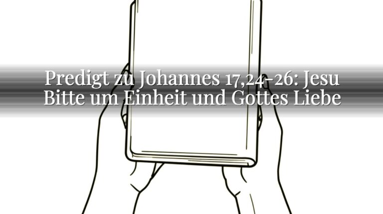 Predigt zu Johannes 17,24-26: Jesu Bitte um Einheit und Gottes Liebe