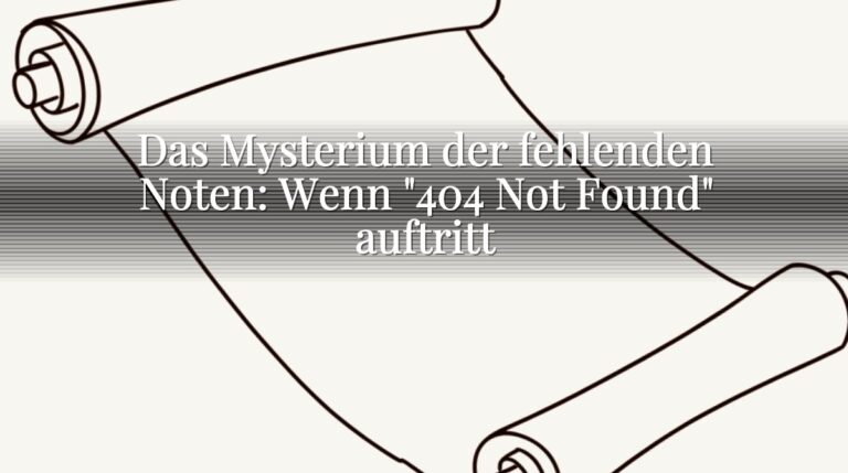 Das Mysterium der fehlenden Noten: Wenn "404 Not Found" auftritt Das Mysterium der fehlenden Noten: Wenn "404 Not Found" auftritt